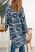Print Colorblock Long Cardigan
